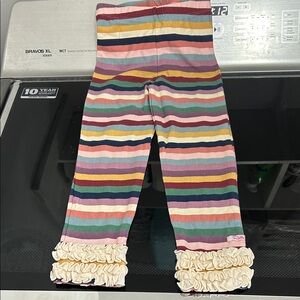 Girls 4T/5 leggings stripes rainbow pants casual